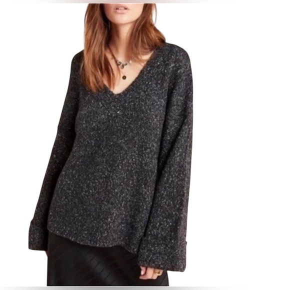 Anthropologie Wool Blend Wide Cuffed Sleeve Sweater Size Small - Picture 3 of 12